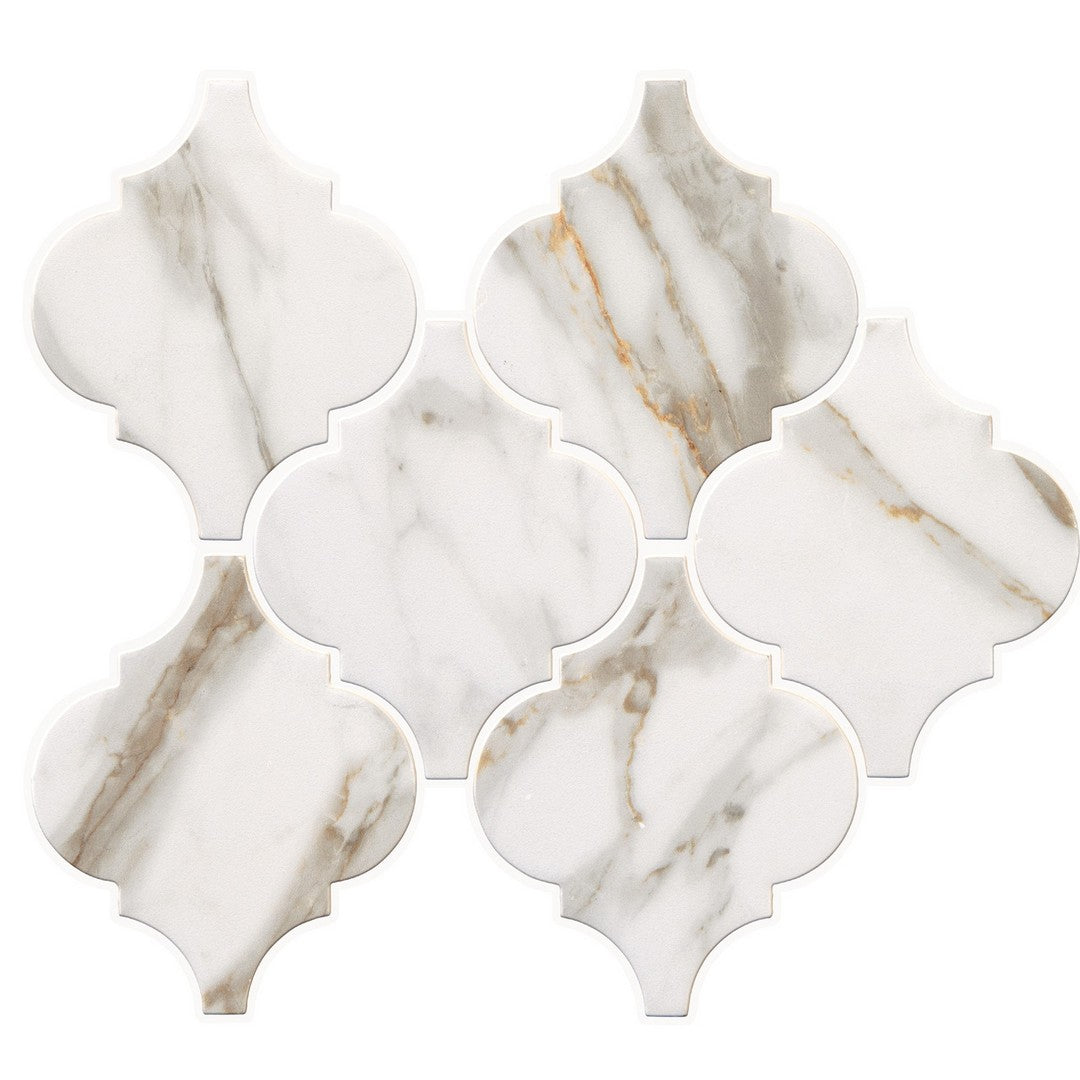 Marazzi Marble Obsession 6" x 6" Matte Arabesque Porcelain Tile