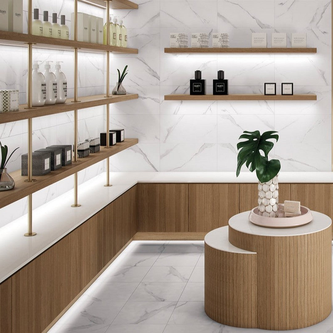 Ottimo Marbleous 16" x 48" Honed Ceramic Tile