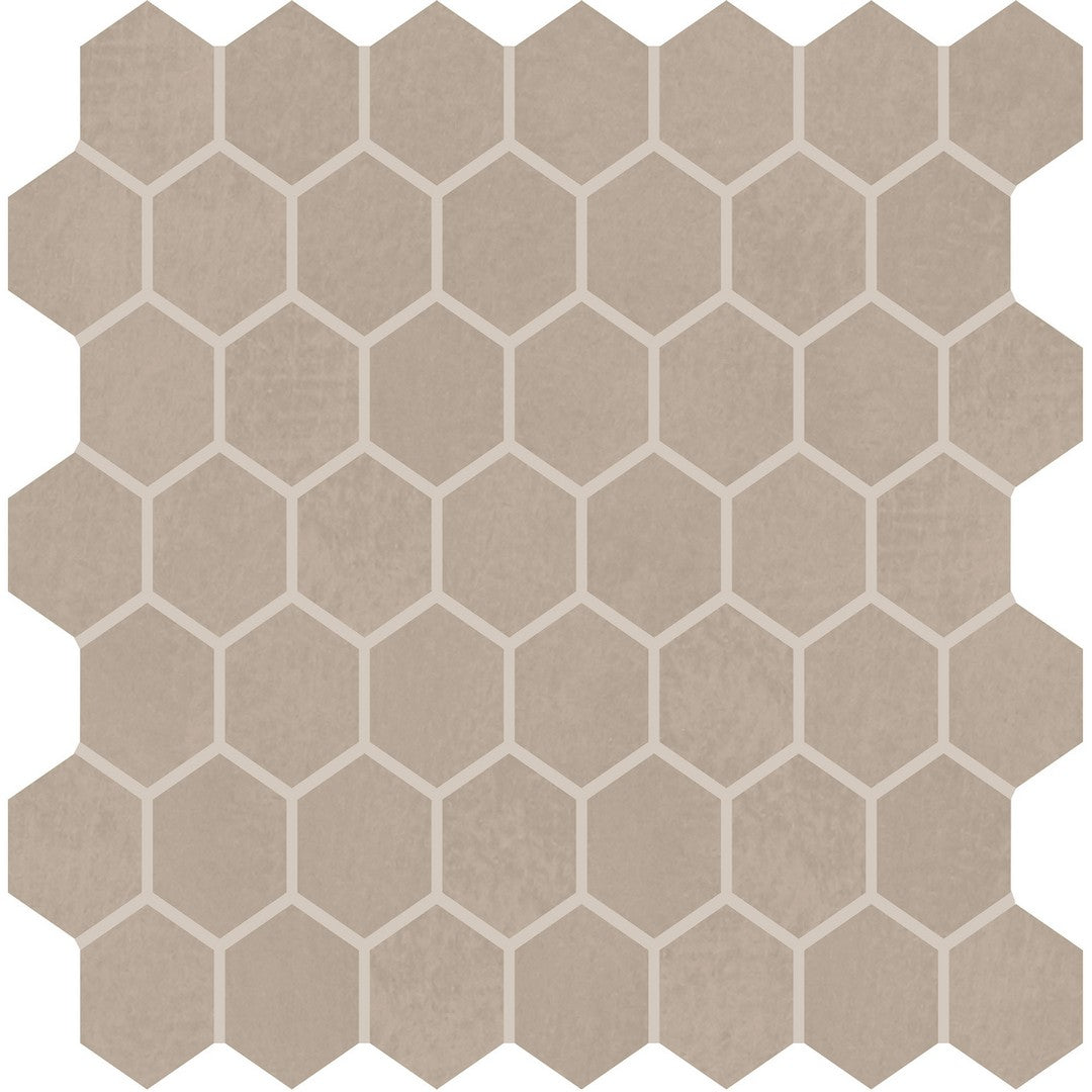 Marazzi Moroccan Concrete 12" x 14" Matte Porcelain Hexagon Mosaic