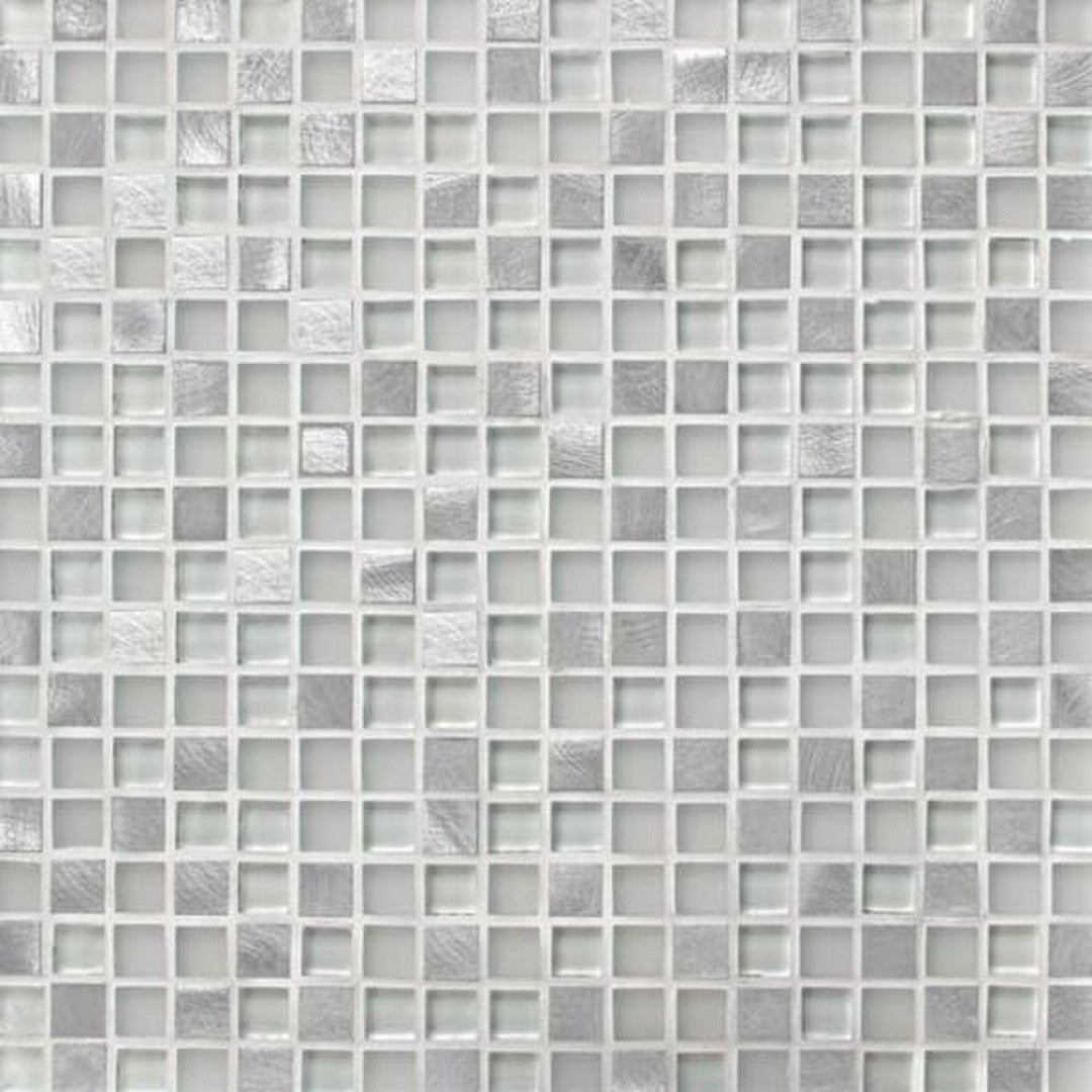 American Olean Morello 11.88" x 11.88" Glass & Metal 1" Square Mosaic