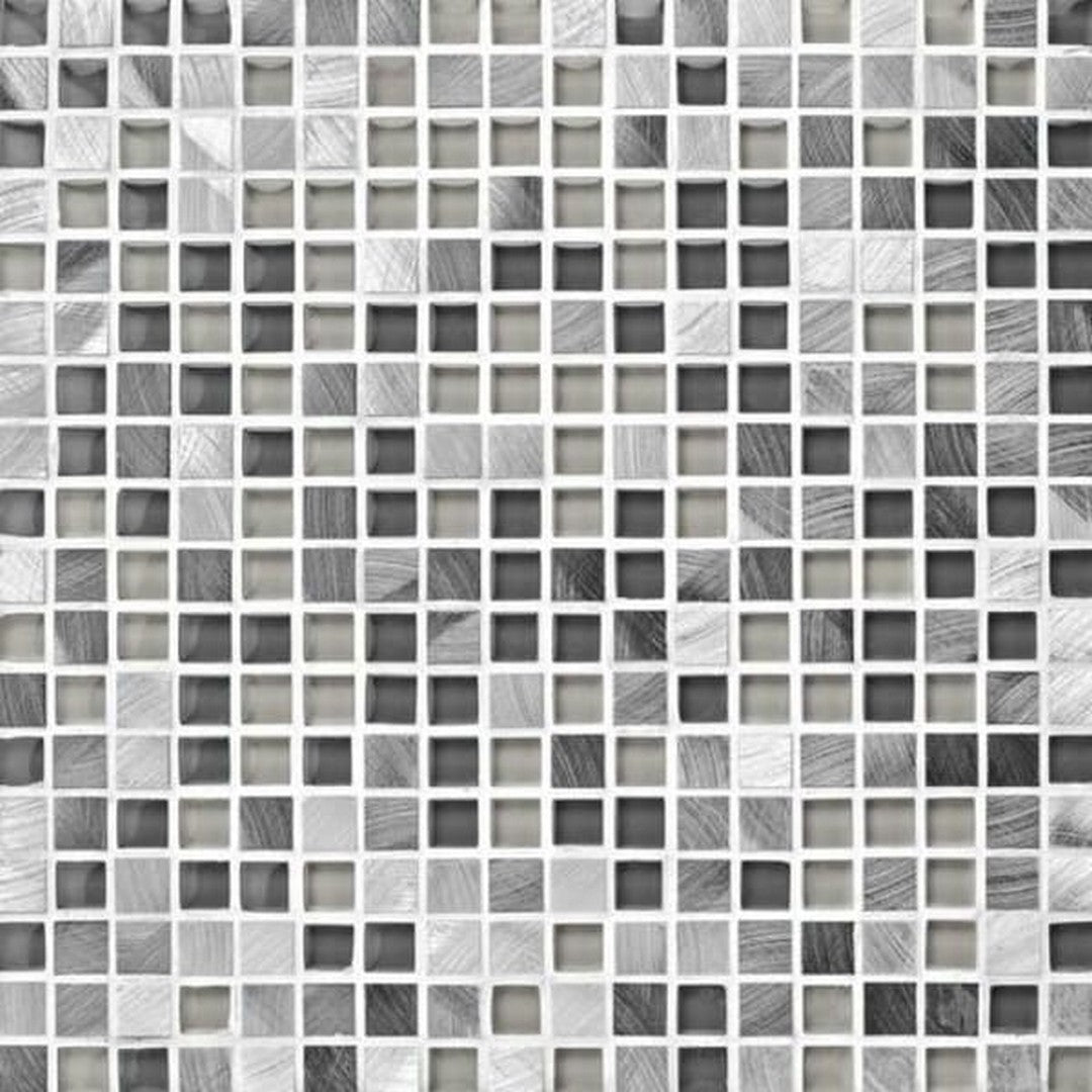 American Olean Morello 11.88" x 11.88" Glass & Metal 1" Square Mosaic