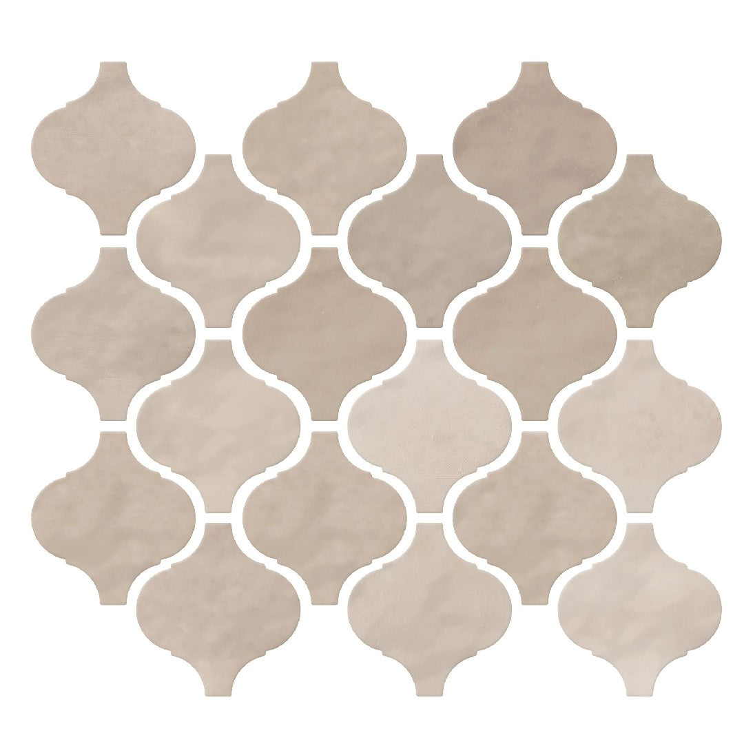 Daltile Mesmerist 11" x 12" Glossy Ceramic 3" Arabesque Mosaic