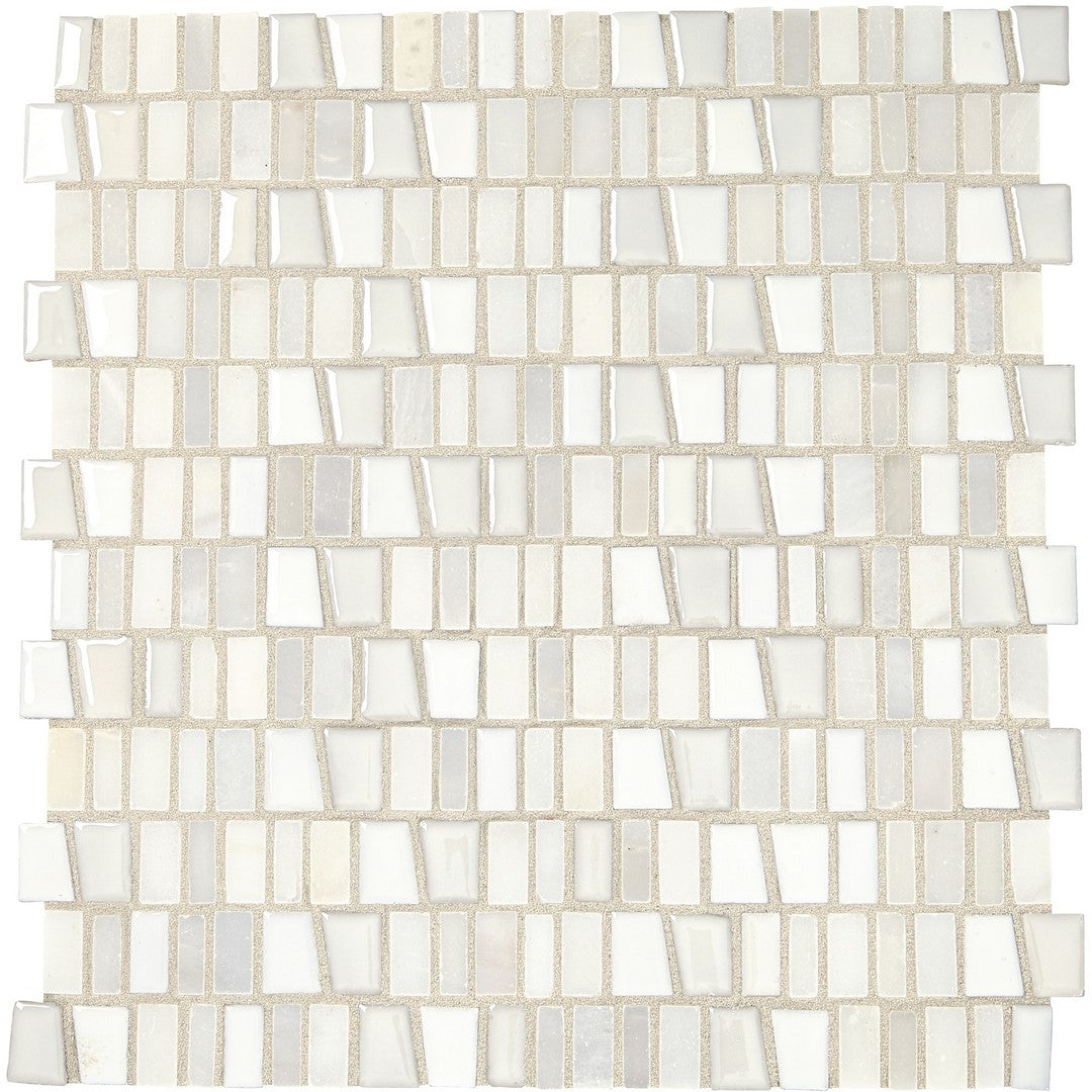 Marazzi Midpark Mosaics 12" x 12" Matte Natural Stone 1" Random Trapezoid Mosaic