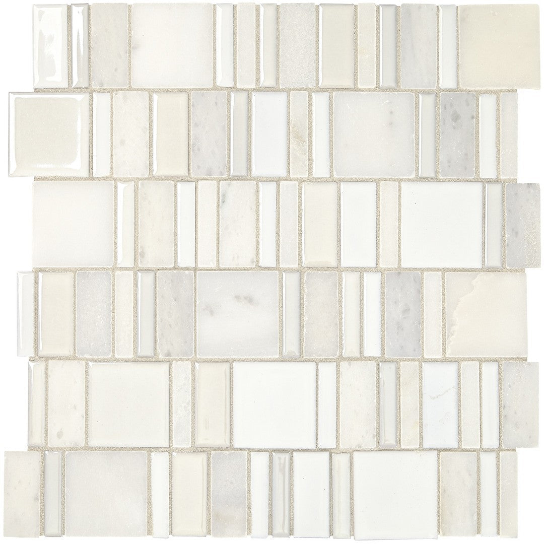 Marazzi Midpark Mosaics 14" x 14" Matte Natural Stone 2" Random Square Mosaic