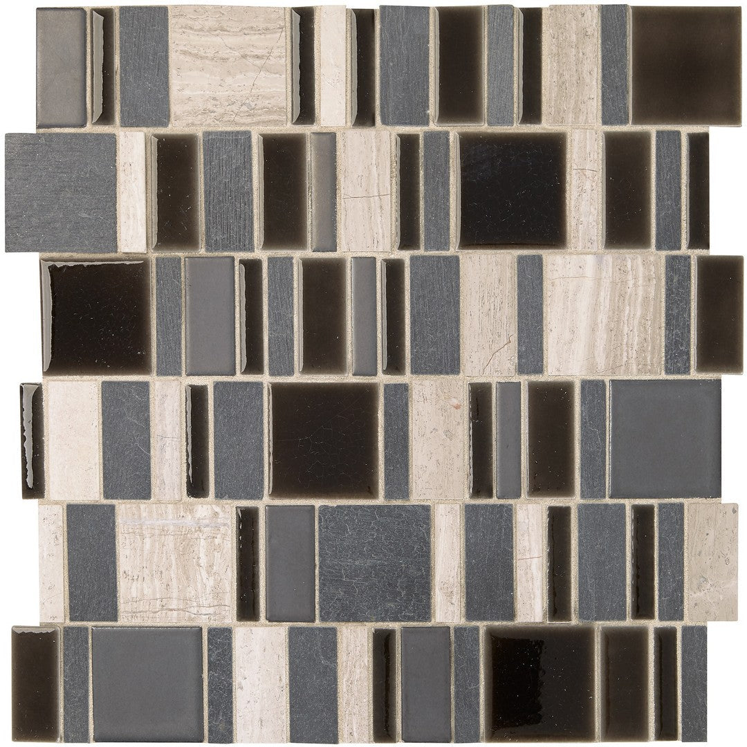 Marazzi Midpark Mosaics 14" x 14" Matte Natural Stone 2" Random Square Mosaic