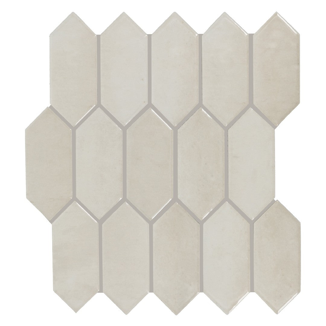 Daltile Miramo 11" x 12" Glossy Ceramic 2x5" Picket Microban Mosaic