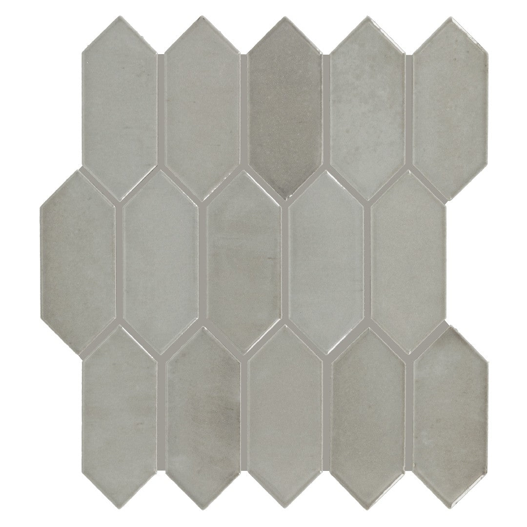 Daltile Miramo 11" x 12" Glossy Ceramic 2x5" Picket Microban Mosaic