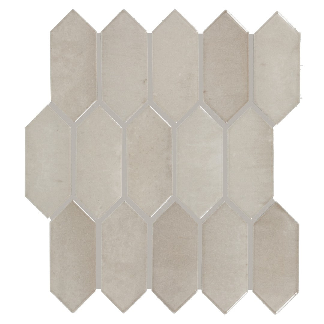 Daltile Miramo 11" x 12" Glossy Ceramic 2x5" Picket Microban Mosaic