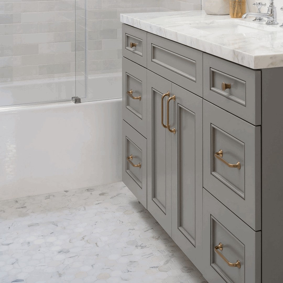 Bedrosians Marble Calacatta Oro 11.75" x 12.5" Hexagon Honed Mosaic Tile