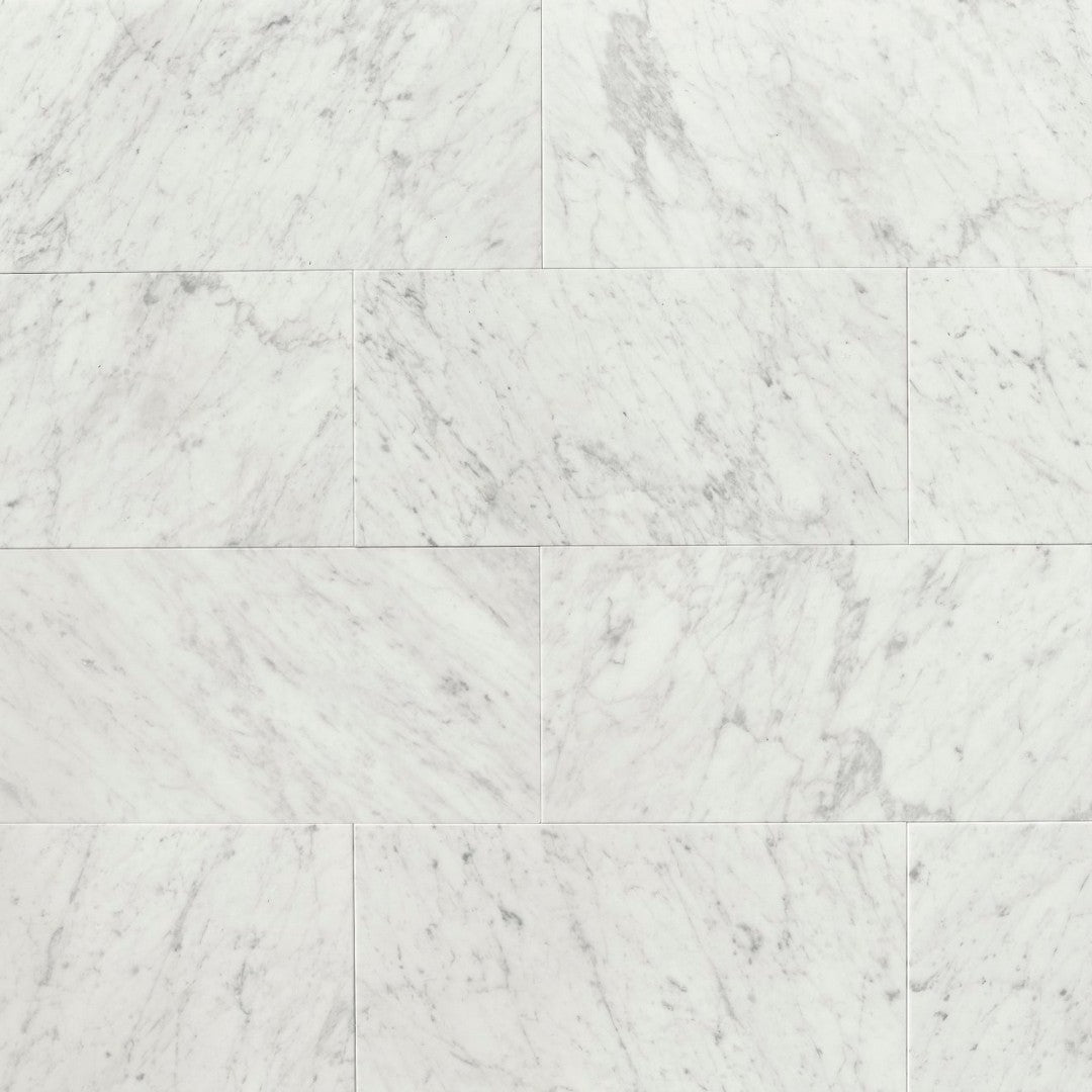Bedrosians Marble White Carrara 12" x 24" Honed Floor & Wall Tile