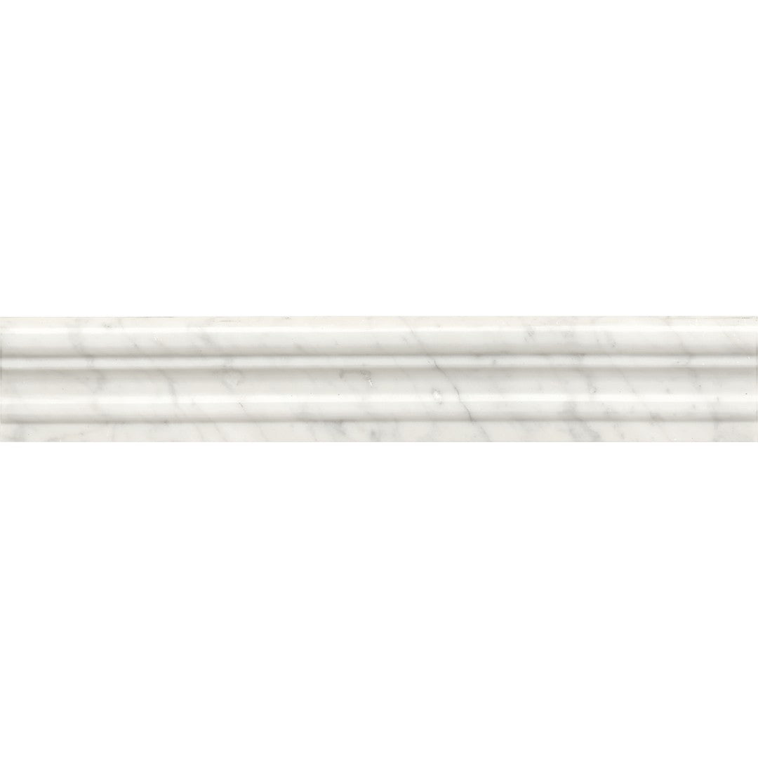 Bedrosians Marble White Carrara 2" x 12" Trim
