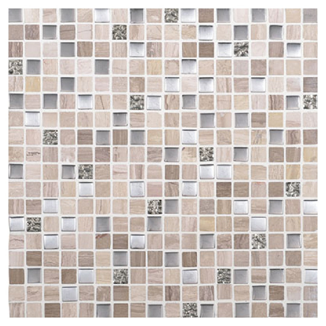 Daltile Marvel 12" x 12" Stone & Glass 5/8" Straight Joint Mosaic