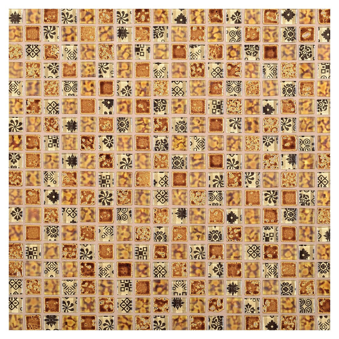 Daltile Marvel 12" x 12" Stone & Glass 5/8" Straight Joint Mosaic