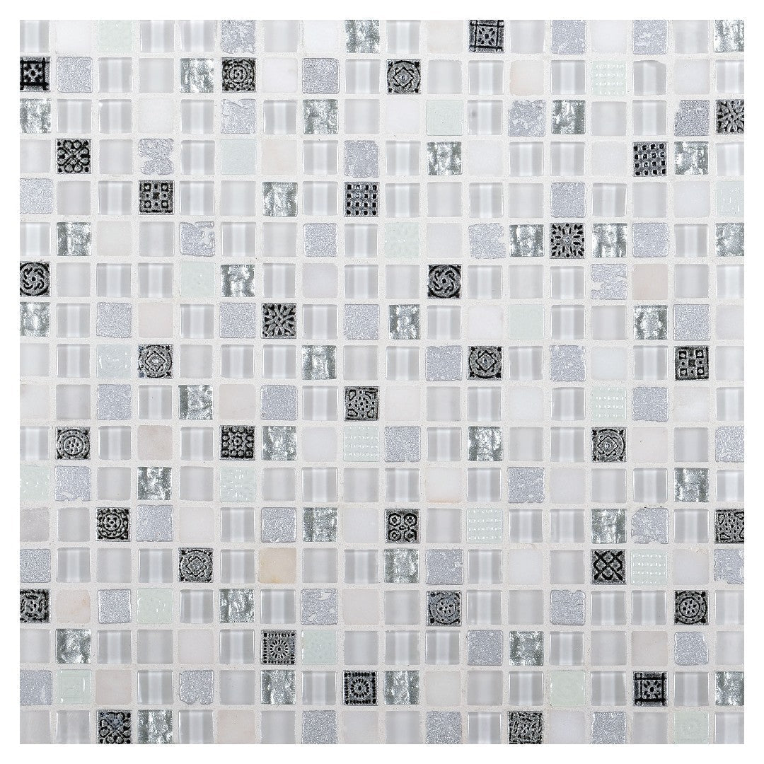 Daltile Marvel 12" x 12" Stone & Glass 5/8" Straight Joint Mosaic