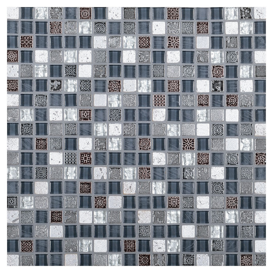 Daltile Marvel 12" x 12" Stone & Glass 5/8" Straight Joint Mosaic