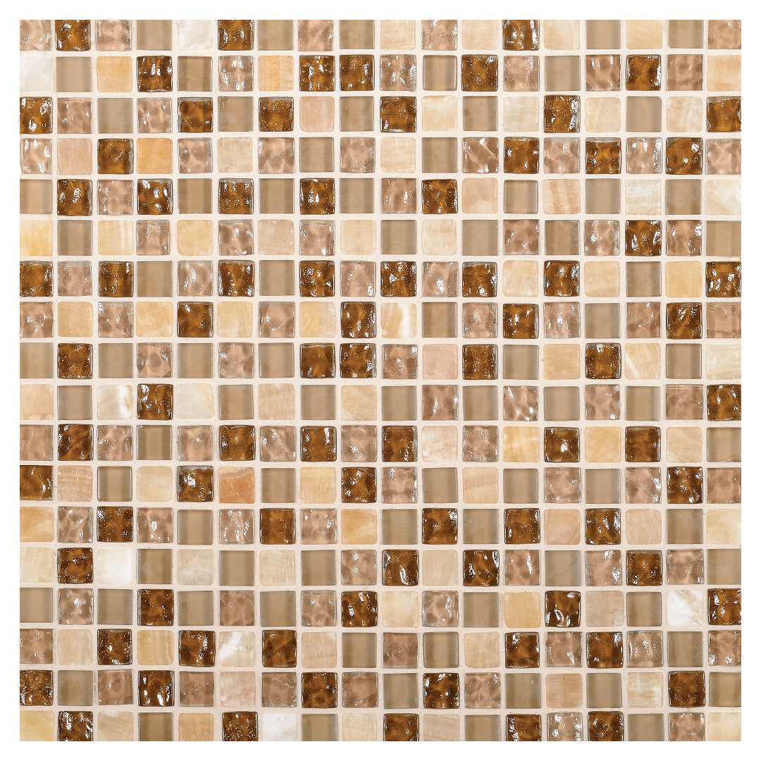 Daltile Marvel 12" x 12" Stone & Glass 5/8" Straight Joint Mosaic