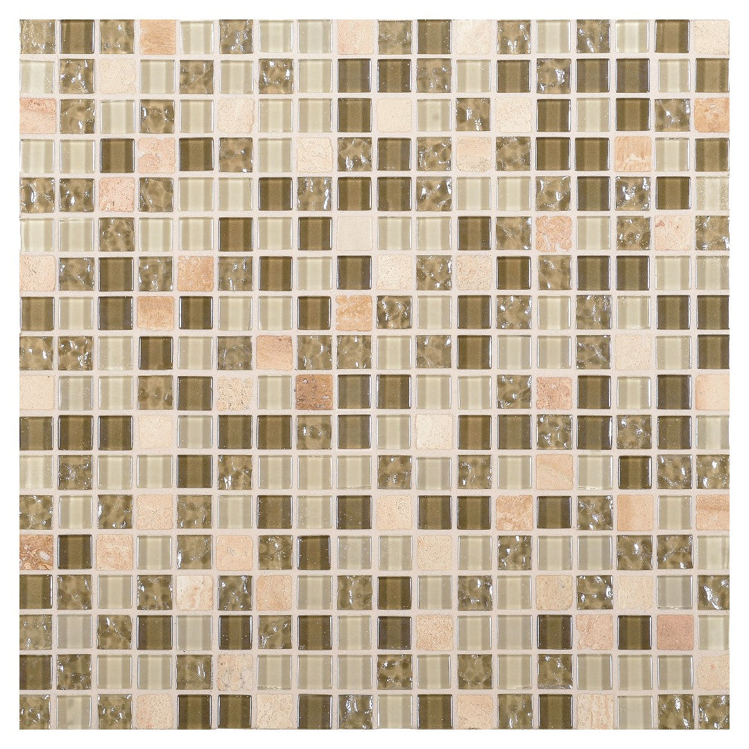 Daltile Marvel 12" x 12" Stone & Glass 5/8" Straight Joint Mosaic