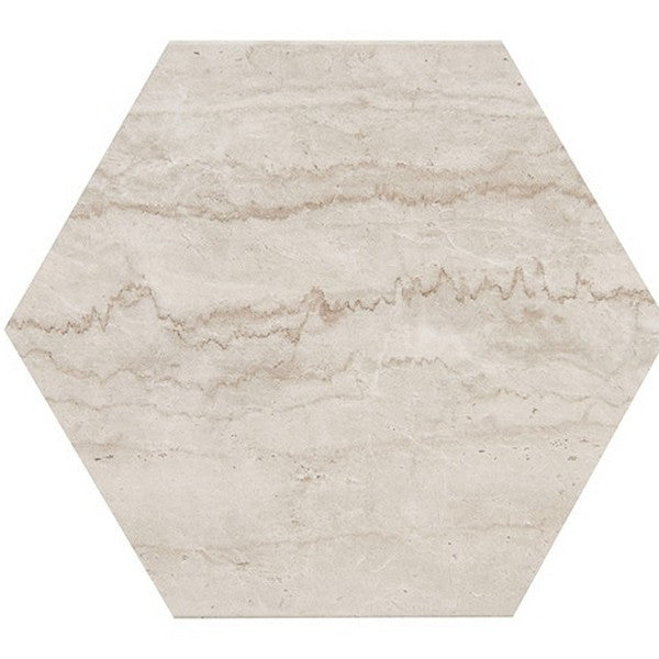 American Olean Mythique Marble 7.88" x 9.13" Matte Hexagon Porcelain Tile