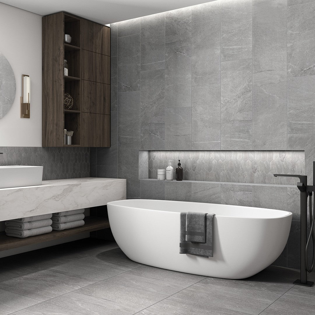 Marazzi Marble Obsession 12" x 11" Satin Porcelain Picket Mosaic