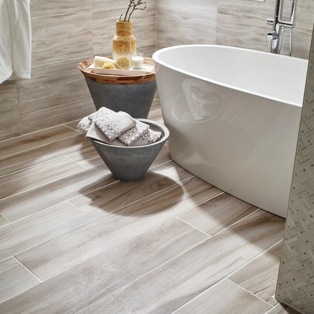 MS International Aspenwood 9" x 48" Matte Porcelain Tile