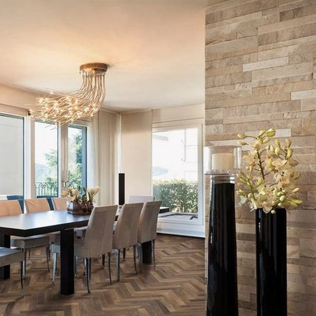 MS International Dekora Canyon Cream 6" x 24" Matte Glazed Porcelain Stacked Ledgerstone Panel