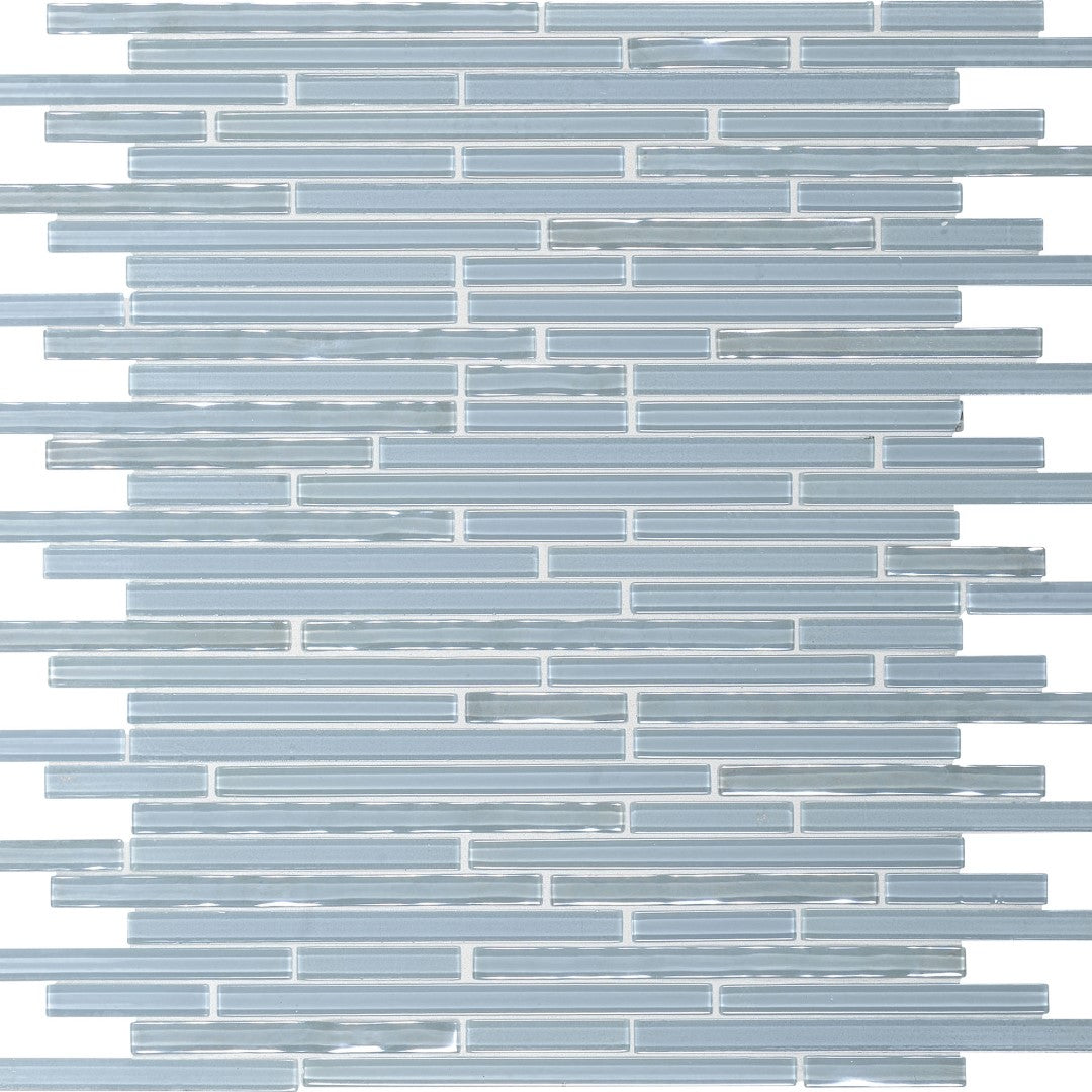 Daltile Opulence 12" x 12" Glossy Glass 3/8" Random Linear Mosaic