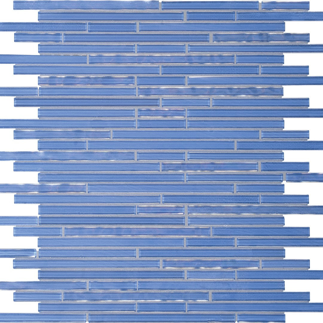 Daltile Opulence 12" x 12" Glossy Glass 3/8" Random Linear Mosaic