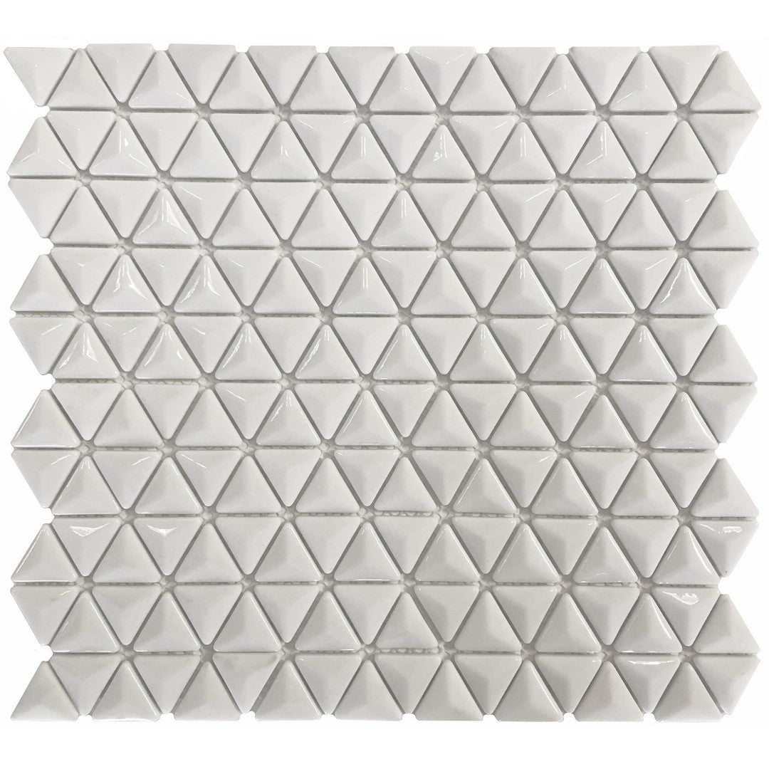Ottimo Peak 11.5" x 11.5" Glossy & Matte Glass Triangle Mosaic