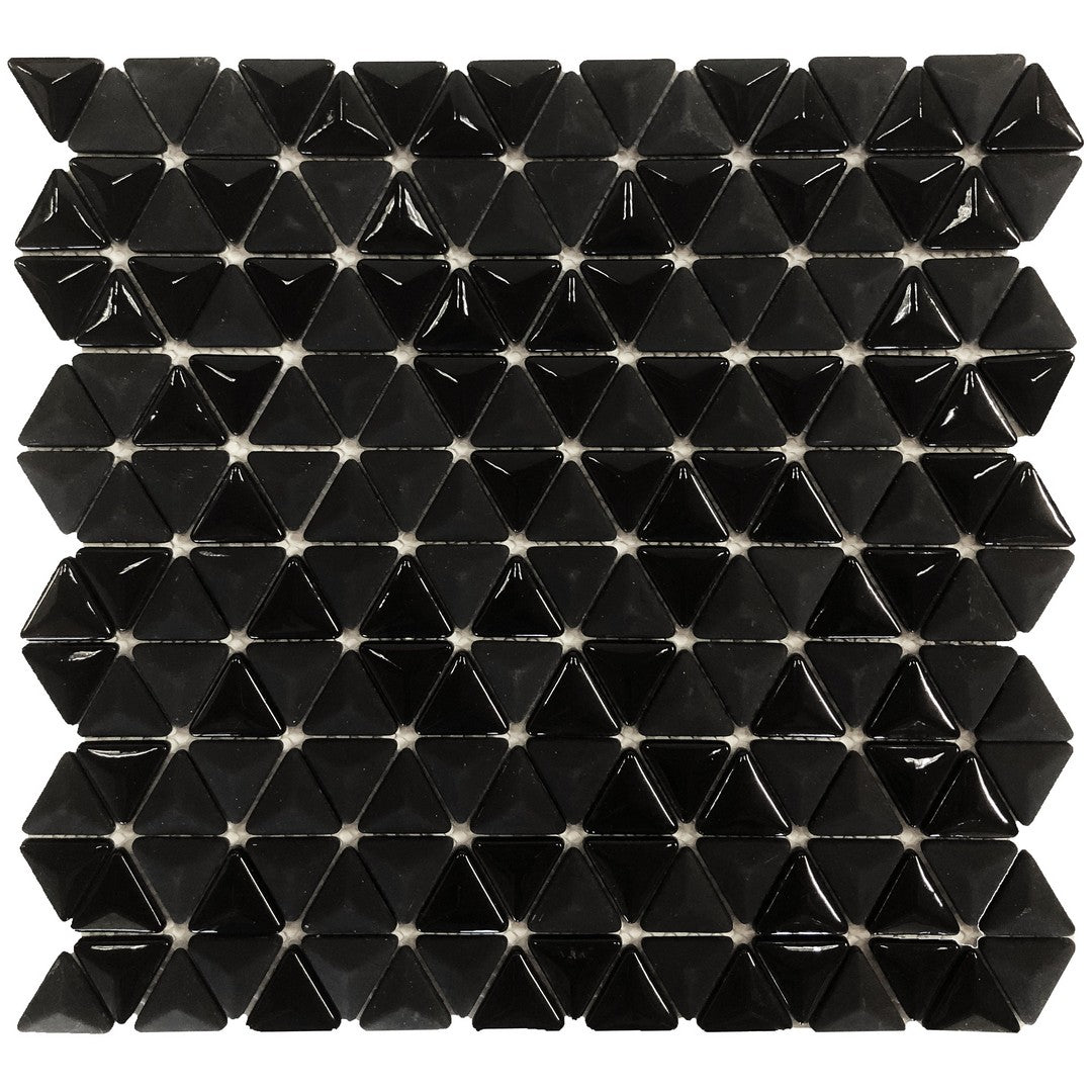 Ottimo Peak 11.5" x 11.5" Glossy & Matte Glass Triangle Mosaic