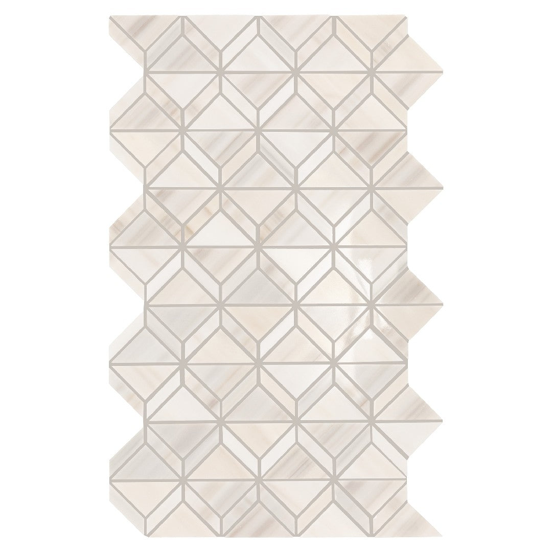 Daltile Perfix Mosaix 13.25" x 18" Polished Natural Stone Fantasy Mosaic