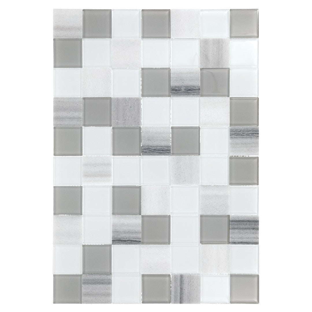 Daltile Perfix Mosaix 13.25" x 18" Polished Natural Stone 2" Straight Stack Mosaic