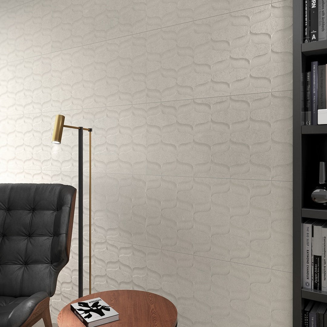 Ottimo Qstone 18" x 36" Matte Decor Porcelain Tile