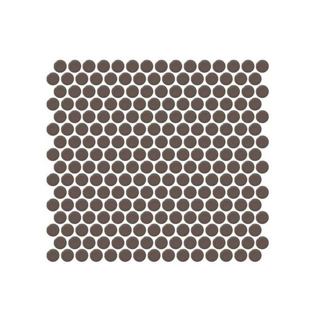 Daltile Retro Rounds 12" x 12" Glossy Porcelain 1" Penny Rounds Mosaic