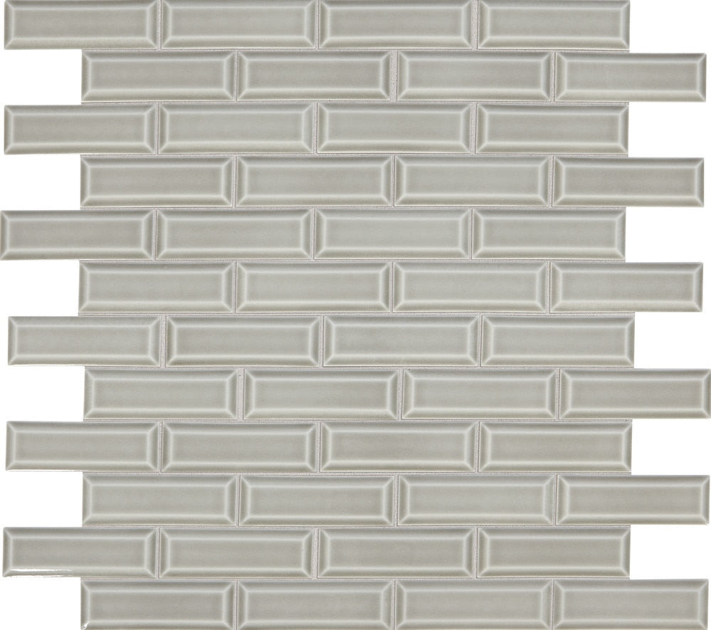 Daltile Revalia Remix 13" x 15" Glossy Ceramic 2x6" Brick Joint Bevel Mosaic