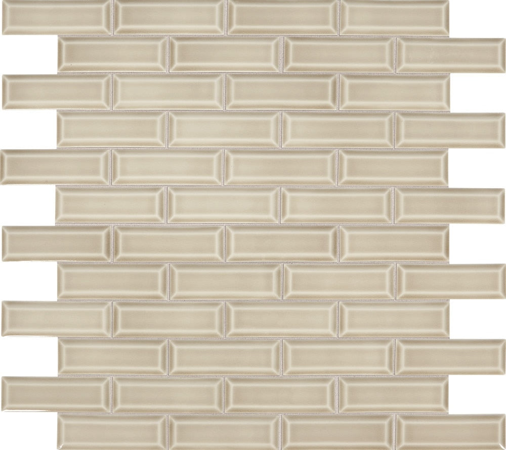 Daltile Revalia Remix 13" x 15" Glossy Ceramic 2x6" Brick Joint Bevel Mosaic