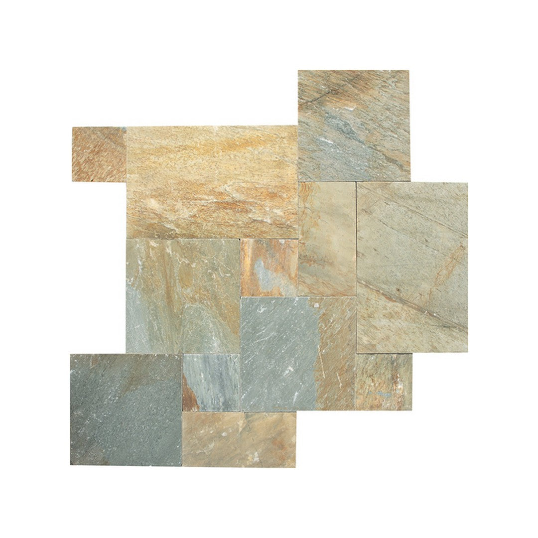 Daltile Slate 8"x RL Natural Cleft Stone Versaille Pattern