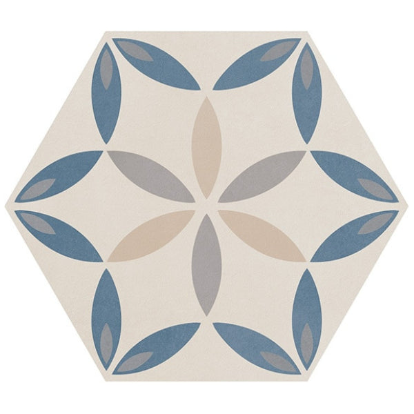 Daltile Scrapbook 8" x 9" Matte Porcelain Deco Hexagon Tile