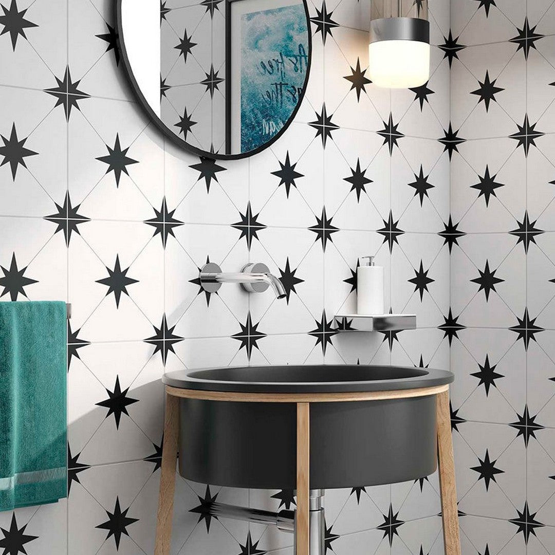 Ottimo Starburst 8.7" x 8.7" Matte Llevant Porcelain Tile