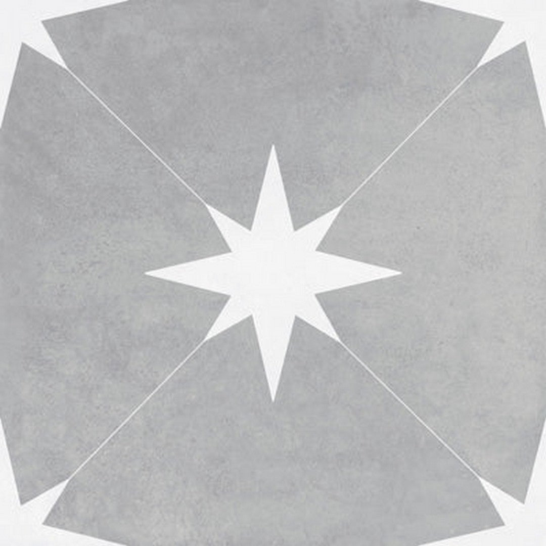 Ottimo Starburst 8.7" x 8.7" Matte Ponent Porcelain Tile