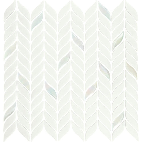 Daltile Starcastle 12" x 13" Matte Glass 2" Leaf Mosaic