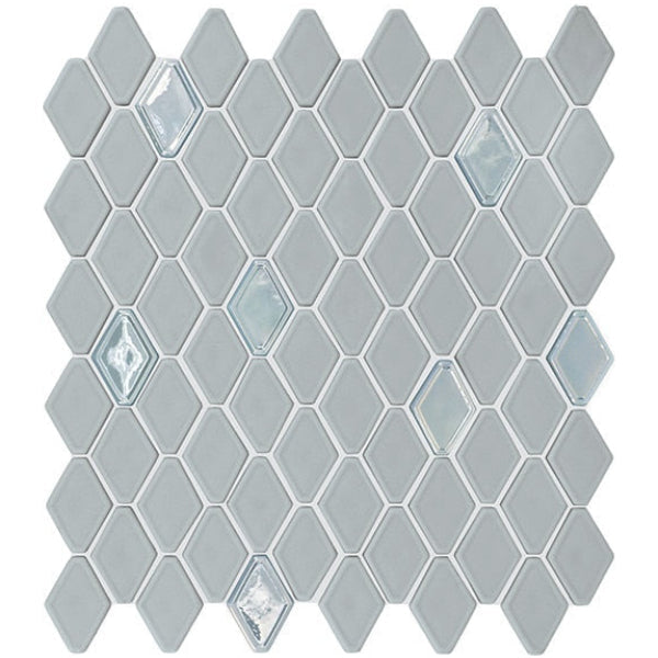 Daltile Starcastle 11" x 13" Matte Glass 1.5" Elongated Hexagon Mosaic