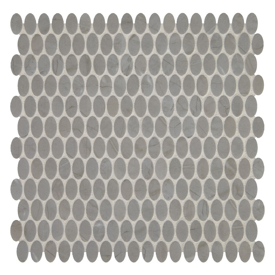 Daltile Statuette 12" x 12" Matte Marble 0.5x1" Oval Mosaic