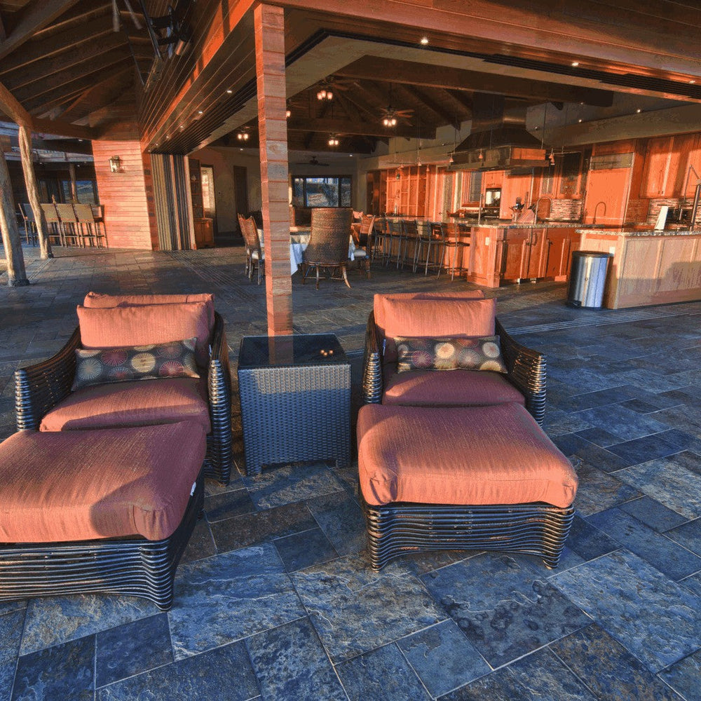 Bedrosians gauged slate outdoor tile in natural cleft finish from Flair Decos
