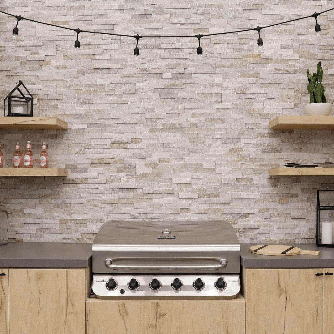 Bedrosians Slate Millennium Cream 6" x 24" Ledger