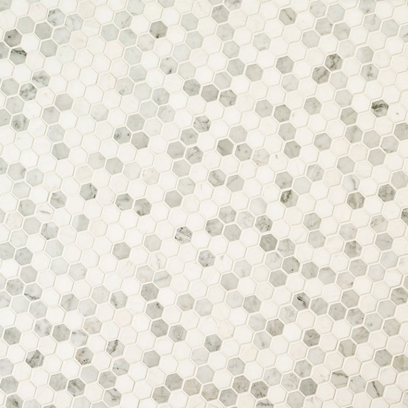 MS International Bianco Dolomite 11.73" x 11.73" Marble 1" Hexagon Mosaic