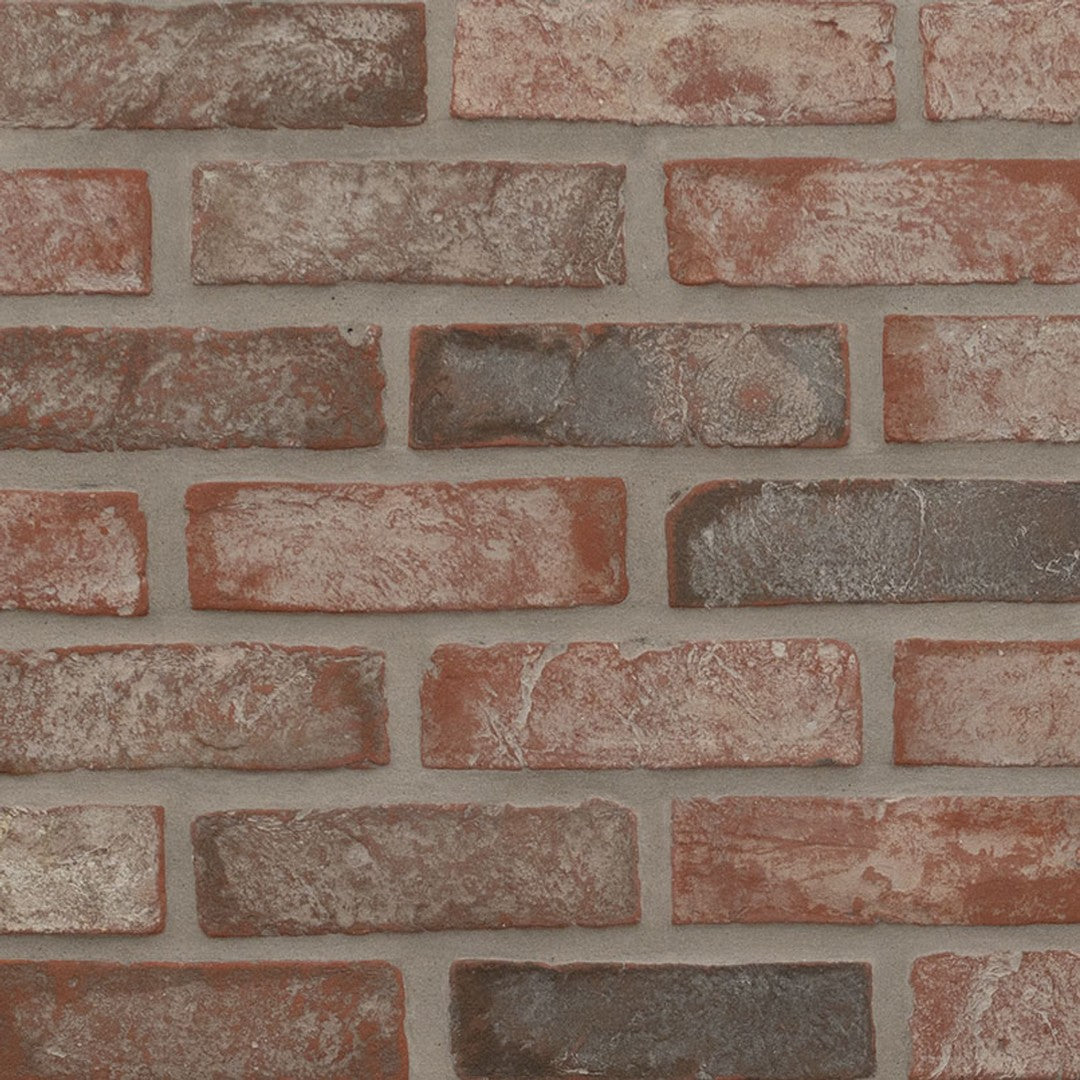 MS International Noble Red Clay 2.25" x 7.5" Tumbled Tumbled Brick Tile