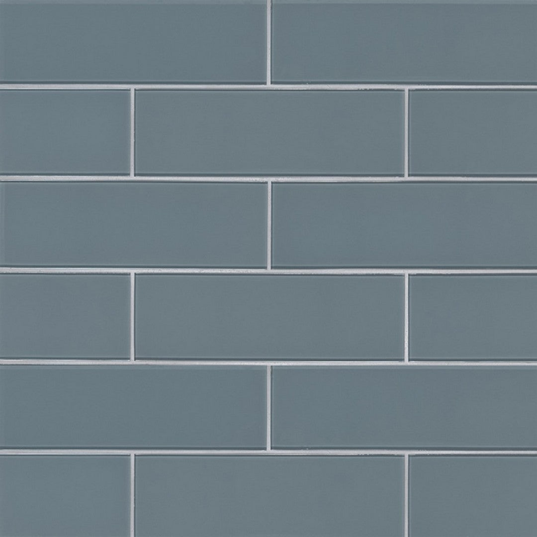 MS International Harbor Gray 4" x 12" Glossy Glass Tile