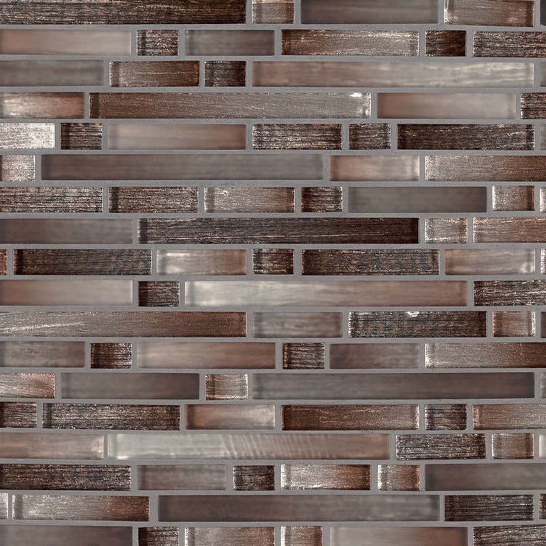 MS International Akaya 11.75" x 12" Glossy Glass Linear Mosaic