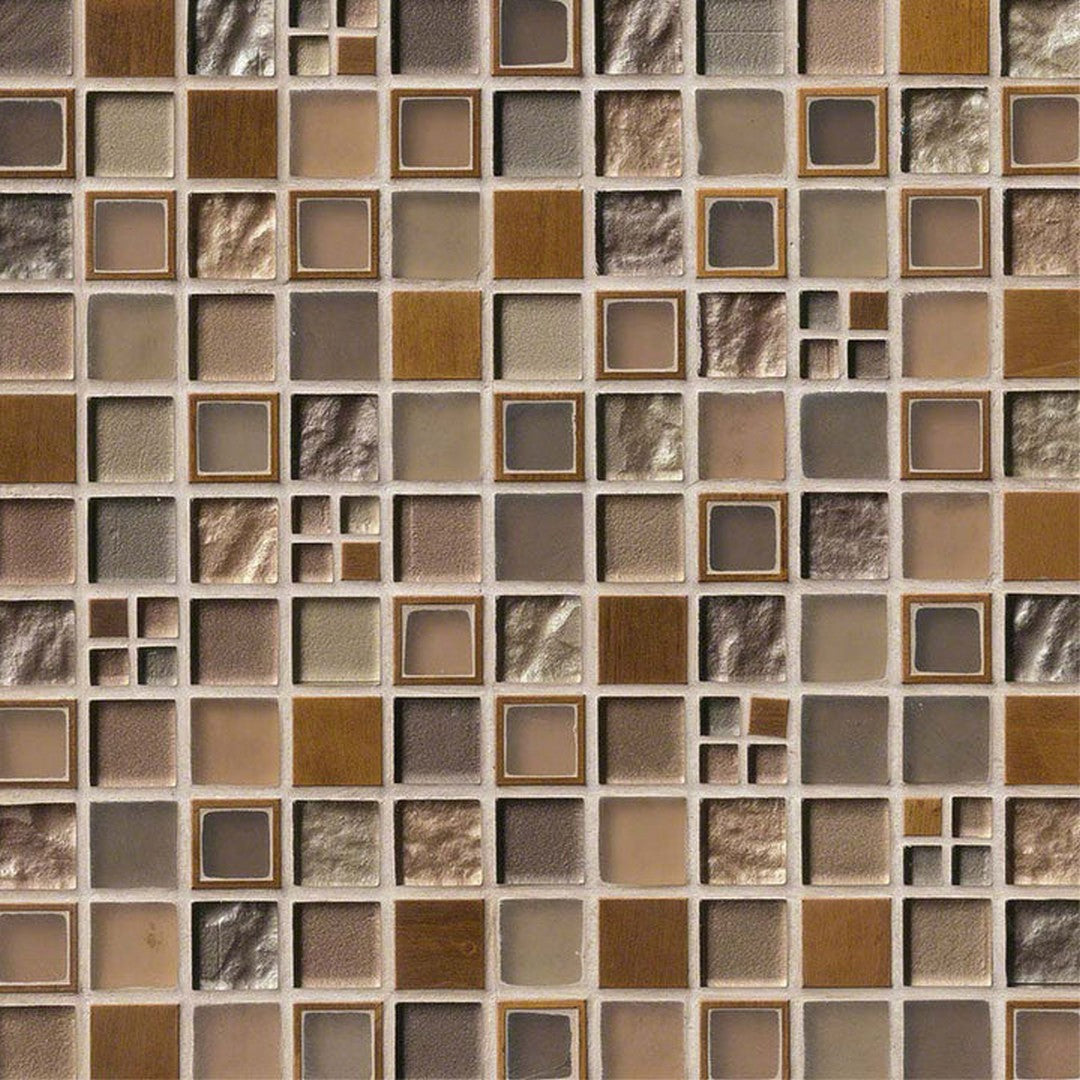 MS International Decorative Blend 12" x 12" Stone & Glass Mosaic