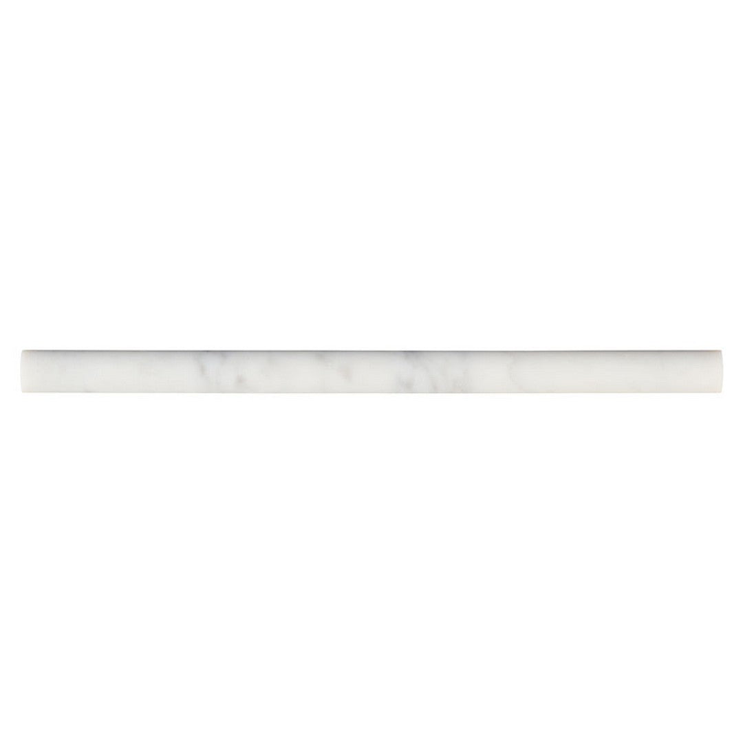 MS International Carrara White 0.75" x 12" Honed Marble Pencil Molding